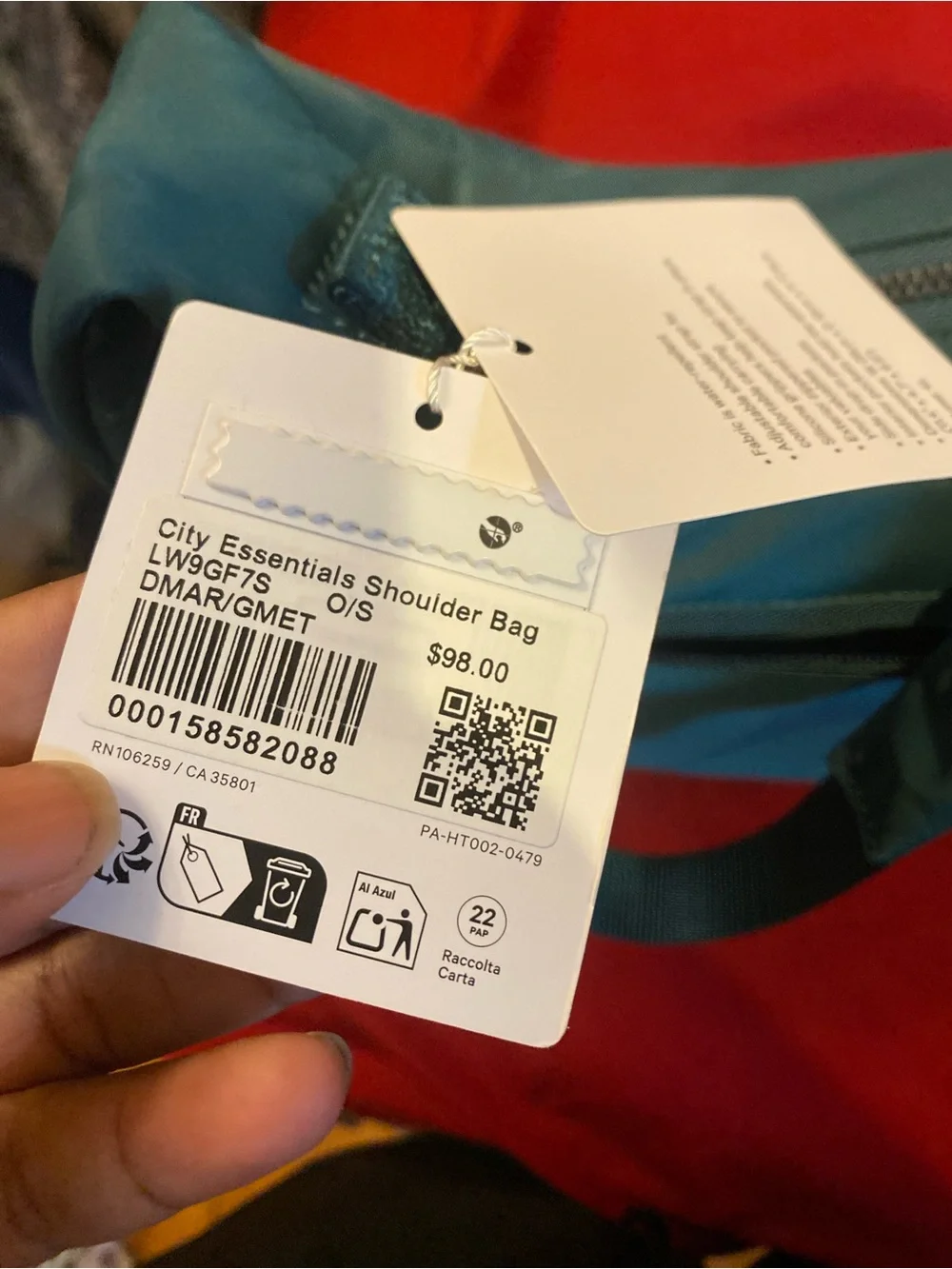 lululemon athletica teal crescent